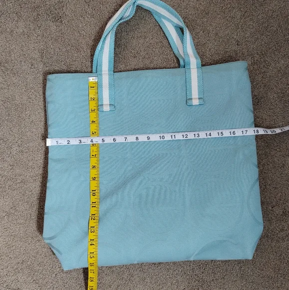 GUCCI Teal Tote with Monogram Design - Picture 8 of 9
